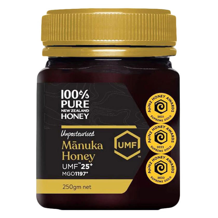 100% Pure New Zealand Unpasteurised Manuka Honey UMF25+ MGO1197+ 250g
