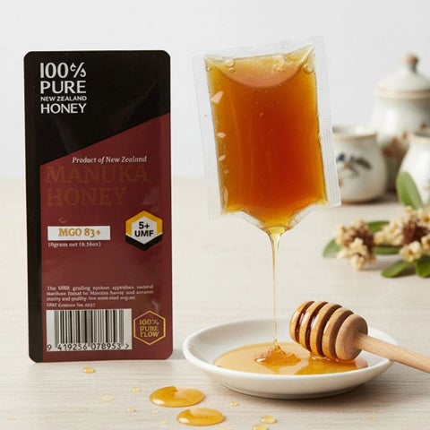 100% Pure New Zealand Manuka Honey UMF5+ MGO83+ Sachet 10g, Pack of 5's