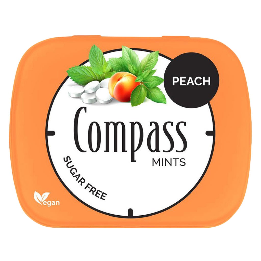 In Peah Mints Compass Classic Sugar Free Peach Mints 14g - myAster