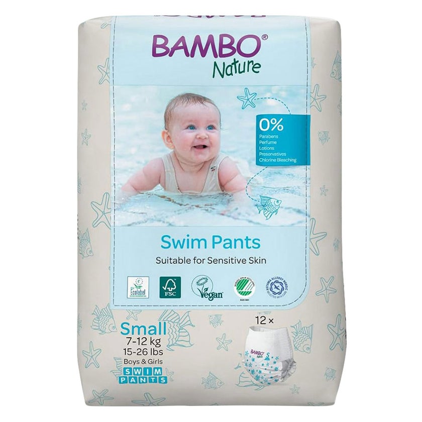Bambo Nature Baby Swim Pants, Small, 7-12kg, Pack of 12's