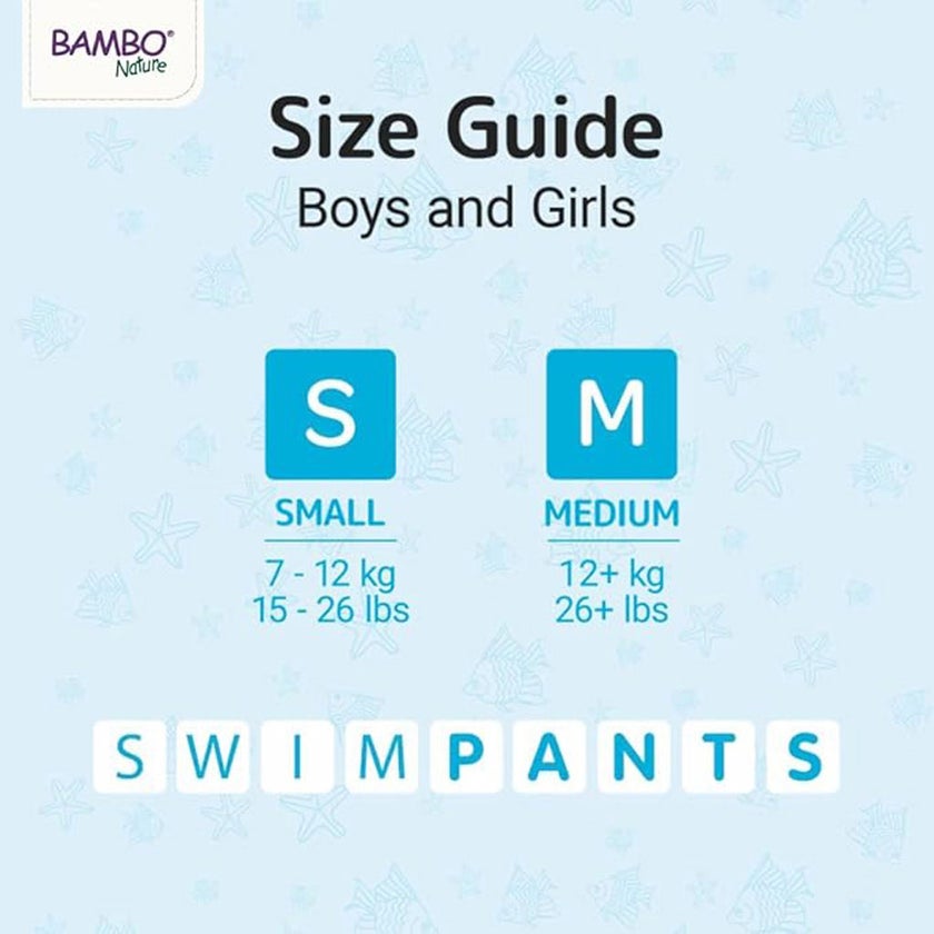 Bambo Nature Baby Swim Pants, Small, 7-12kg, Pack of 12's