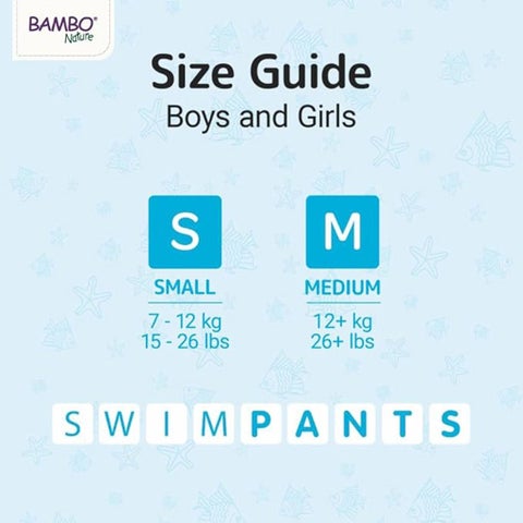 Bambo Nature Baby Swim Pants, Medium, 12+kg - Pack of 12's