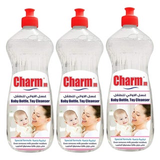 Charmm Baby Bottle and Toy Cleanser 1L, Pack of 3's