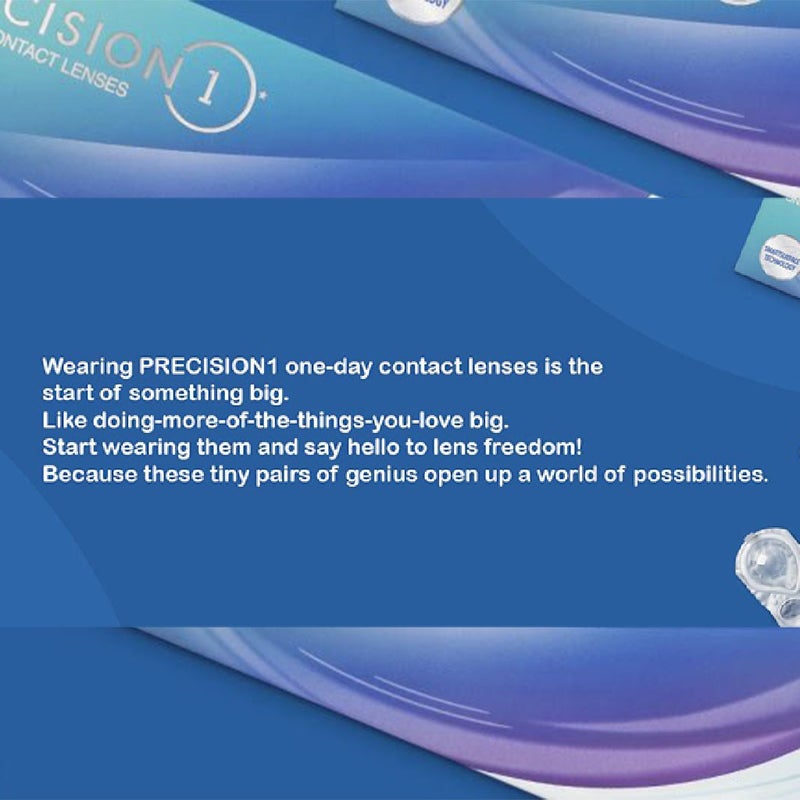 Alcon Precision1 One Day Clear Contact Lenses, Base Curve 8.3, Pack of 30's