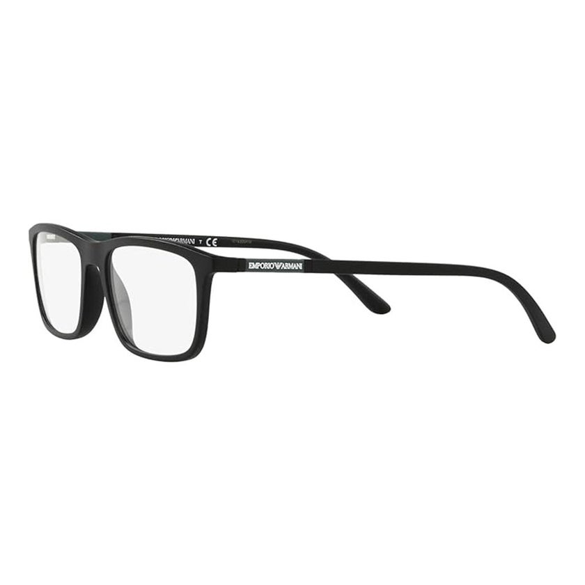 Emporio Armani Men's Optical Frames, Rectangle Shape, Size 55 - 50881W-0EA4160