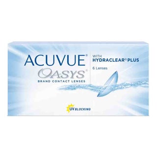 Acuvue Oasys Biweekly Clear Contact Lenses, Base Curve 8.4, Power -2.00, Pack of 6's
