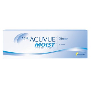 Acuvue Moist 1-Day Clear Contact Lenses, Base Curve 8.5, Pack of 30's