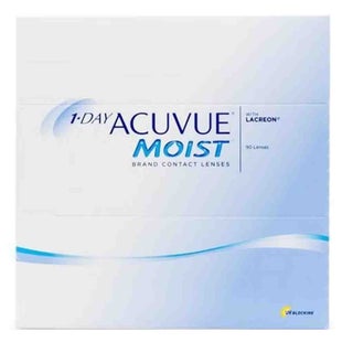 Acuvue Moist 1-Day Clear Contact Lenses, Base Curve 8.5, Power -0.75, Pack of 90's
