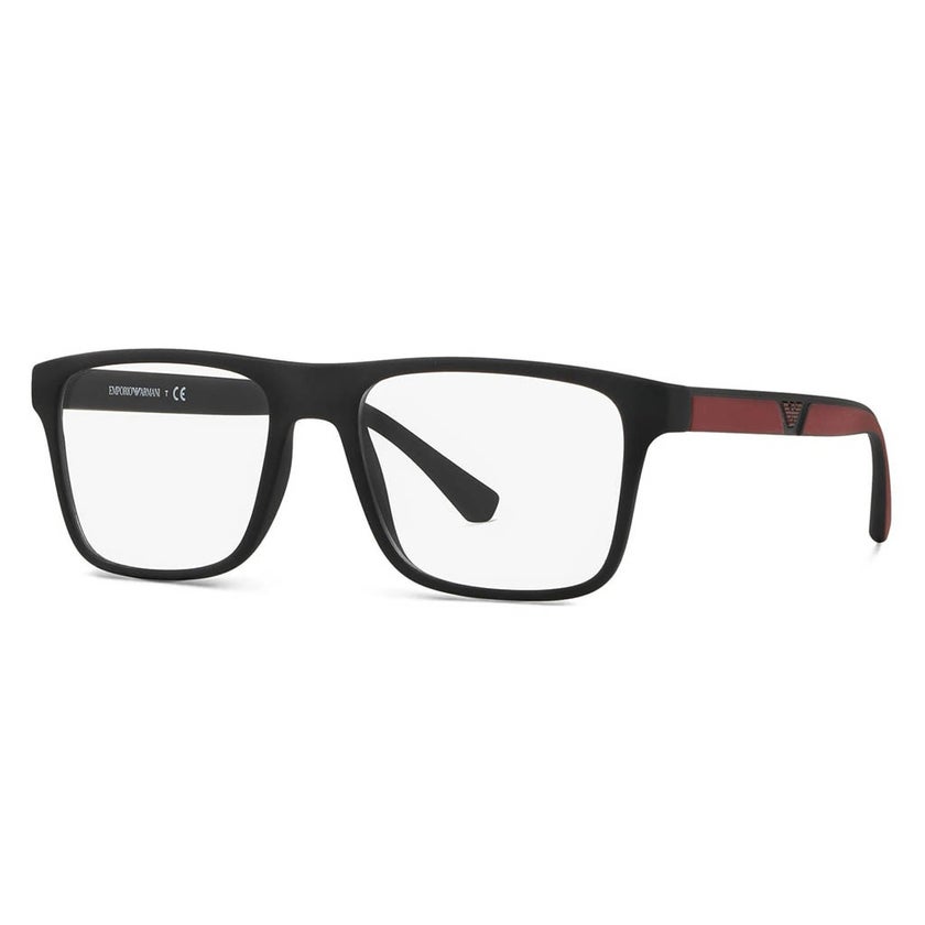 Emporio Armani Men's Optical Frames, Rectangle Shape, Size 54 - 50421W-0EA4115