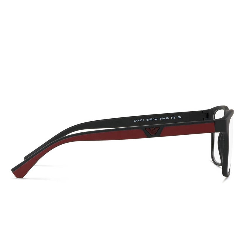 Emporio Armani Men's Optical Frames, Rectangle Shape, Size 54 - 50421W-0EA4115