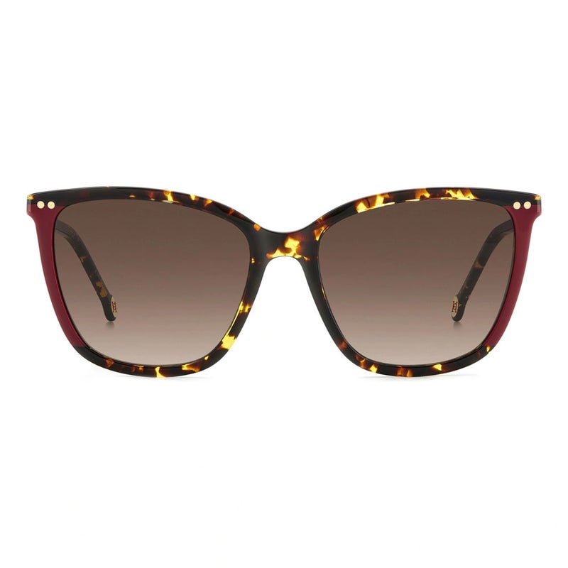 Carolina Herrera Woman's Sunglasses, Square Shape HER0245/S - Havana Red