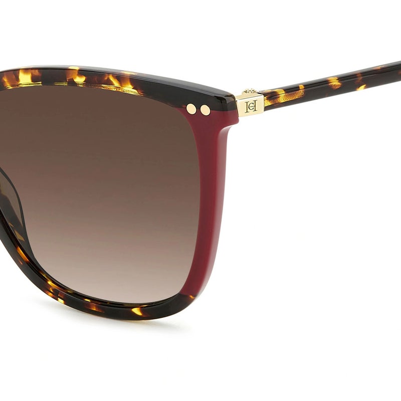 Carolina Herrera Woman's Sunglasses, Square Shape HER0245/S - Havana Red