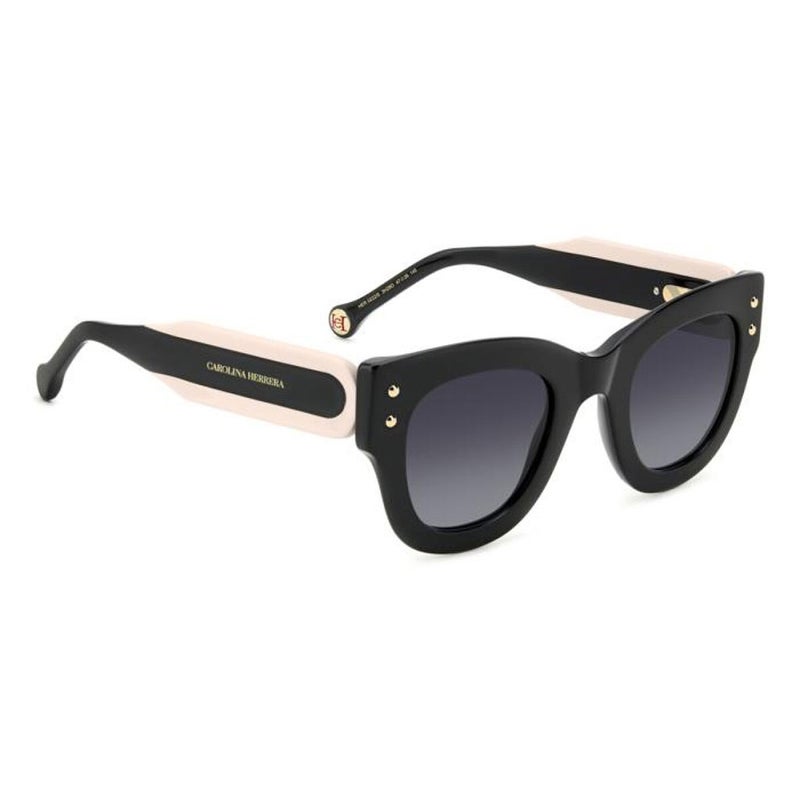 Carolina Herrera Woman's Sunglasses, Cat Eye Shape HER0222/S - Black