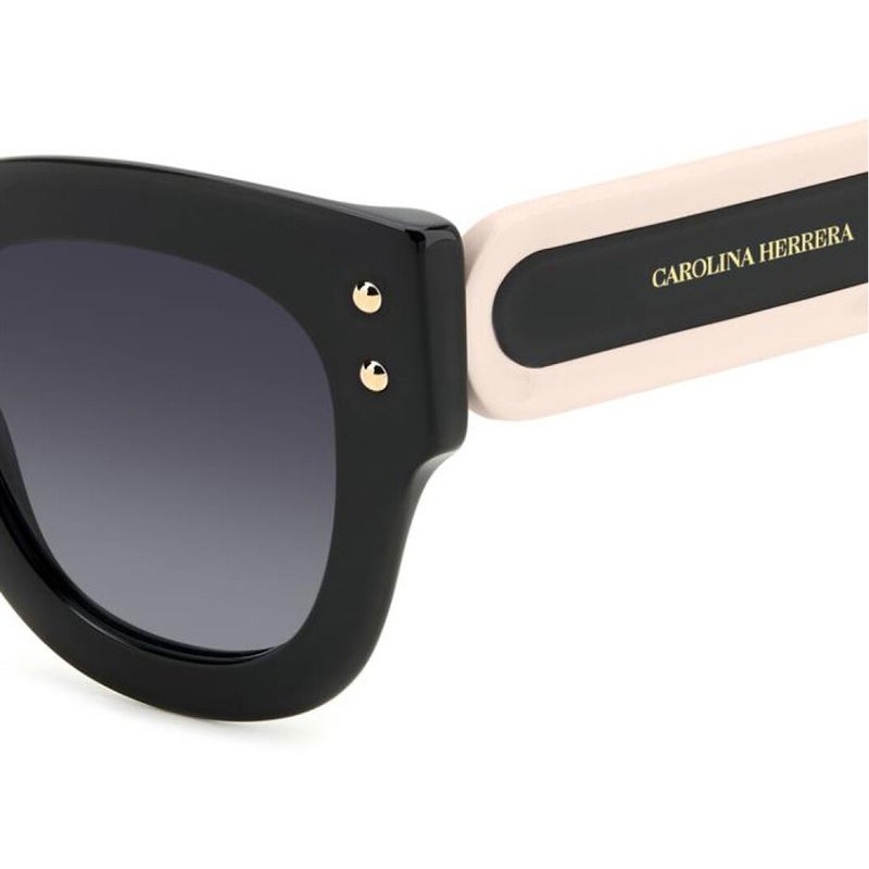 Carolina Herrera Woman's Sunglasses, Cat Eye Shape HER0222/S - Black