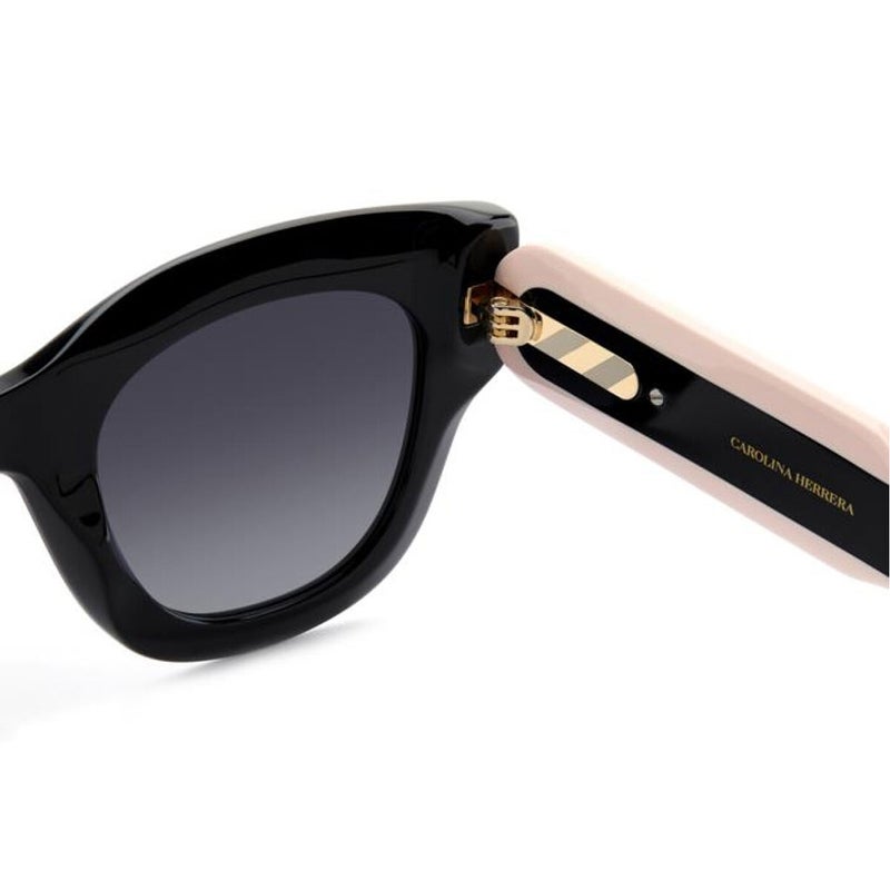 Carolina Herrera Woman's Sunglasses, Cat Eye Shape HER0222/S - Black