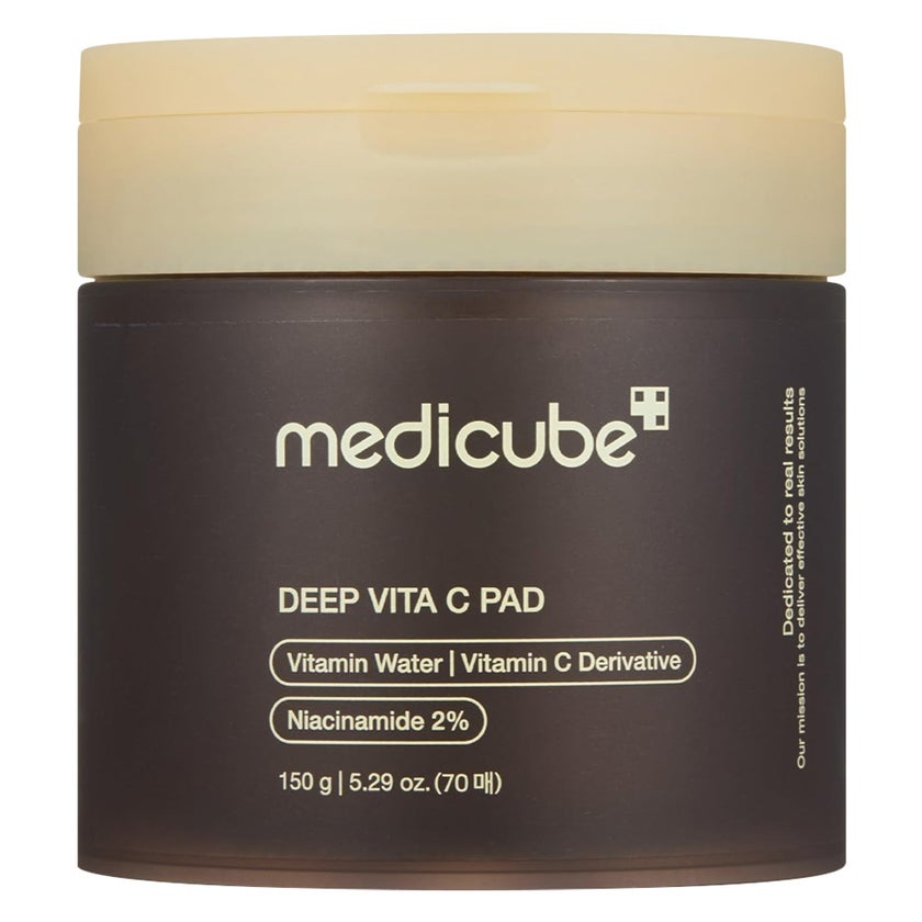 Medicube Deep Vita C With 2% Niacinamide Facial Toner Pads For Dark Spots & Blemish Care 150g, Pack of 70's