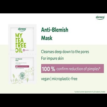Alkmene My Tea Tree Oil Anti-Blemish Face Mask 7ml, Pack of 2's