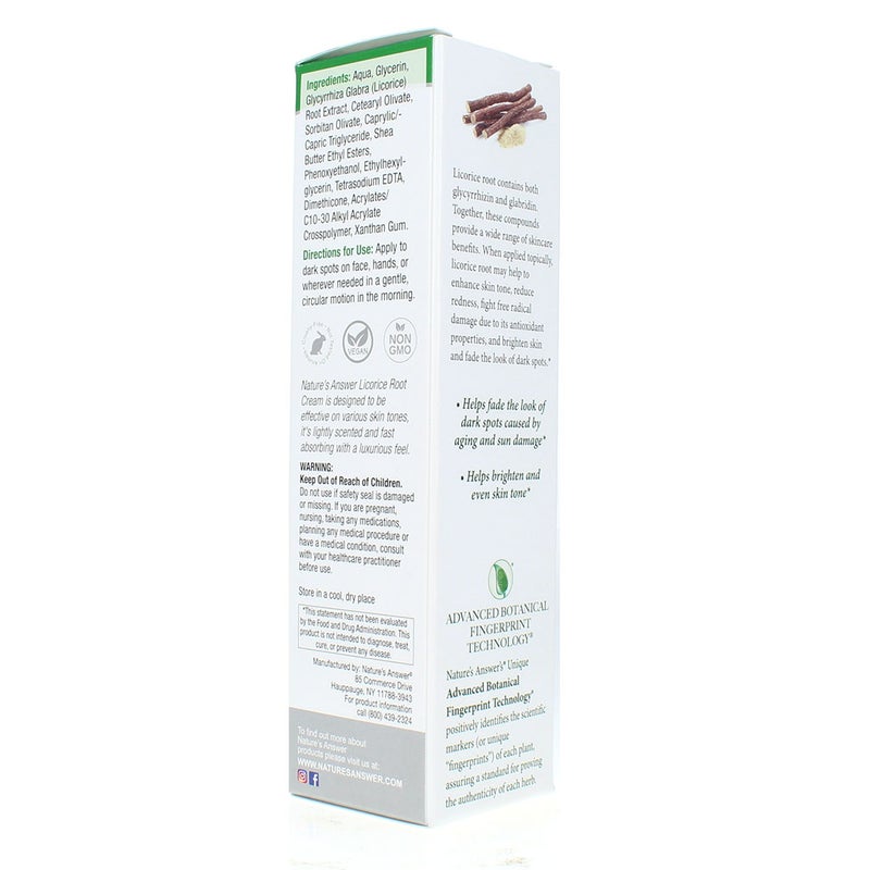 Nature's Answer Age-Defying Tone Perfecting Licorice Root Cream For Skin Brightening 60ml