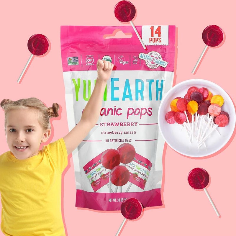 Yum Earth Organic Pops Strawberry 87 g 14's
