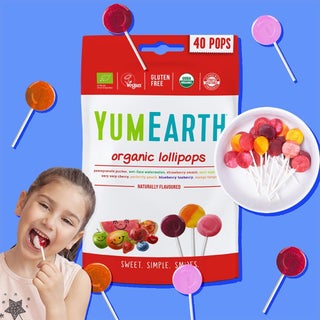 Yum Earth Organic Lollipops Fruit 241 g 40's
