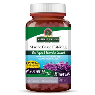 Nature's Answer Marine Based Calcium-Magnesium 250/125mg Vegan Capsules For Bone & Muscle Health, Pack of 120's