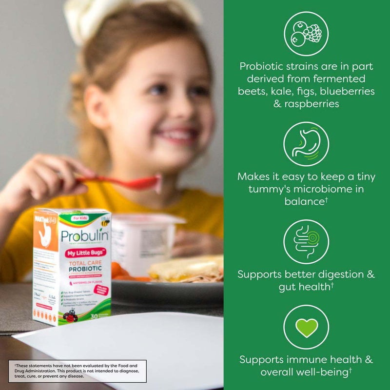 Probulin My Little Bugs Total Care Kid's Probiotic Watermelon Chewable Tablets, Pack of 30's