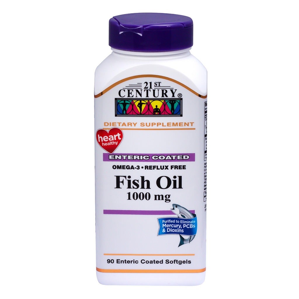 Buy 21st Century Omega 3 Reflux Free 1000mg Fish Oil Supplement Softgels Pack of 90 s myAster Online Pharmacy