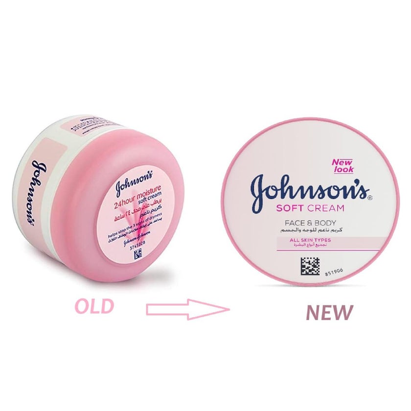 Johnson's 24 hour Moisture Soft Cream For Face & Body 200ml