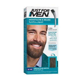 Just For Men Mustache & Beard Medium Dark Brown Brush-In Color Gel M-40