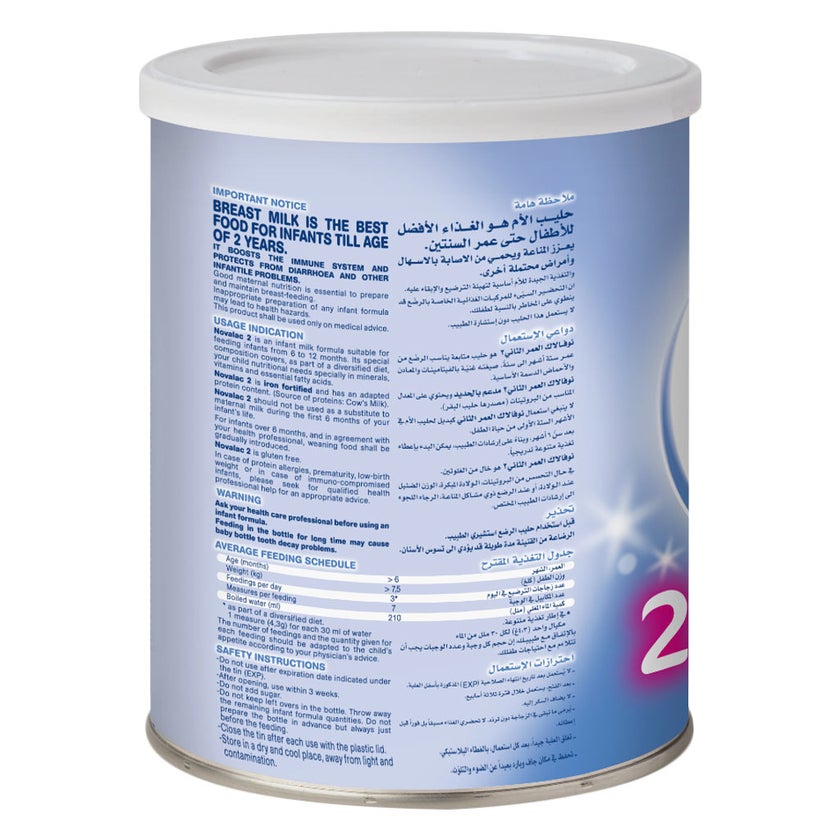 Novalac Stage 2 Follow On Infant Milk Formula For 6 To 12 Months 400g