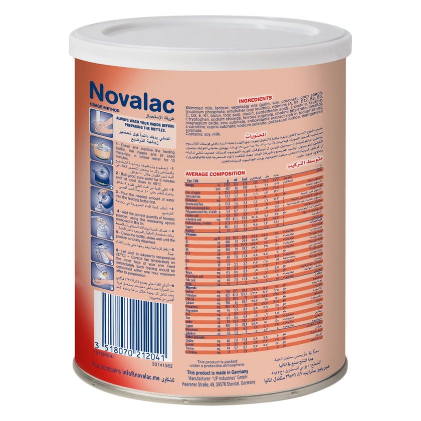 Novalac AR Stage 1 Anti Regurgitation Infant Milk Formula For 0 To 6 Months 400g