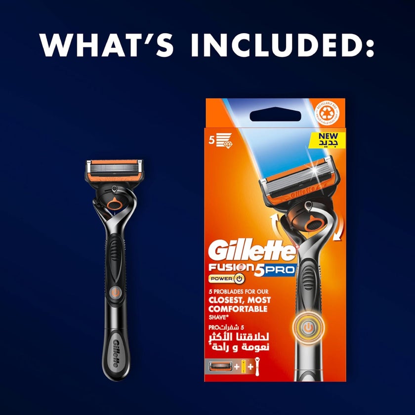 Gillette Fusion 5 ProGlide Power Men's Razor With Flex Ball Technology