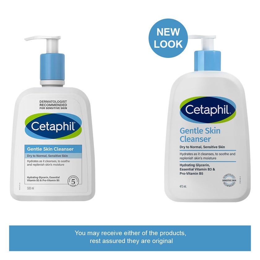Cetaphil Gentle Skin Cleanser, Face & Body Wash For Men & Women With Dry to Normal and Sensitive Skin, Unscented 473ml