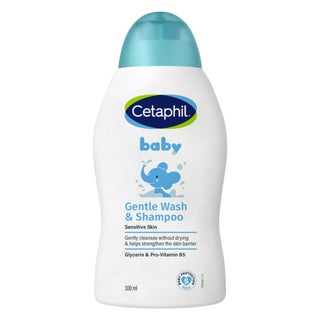 Cetaphil Baby Gentle Tear Free Wash & Shampoo For Sensitive Body And Hair, Unscented, 300ml