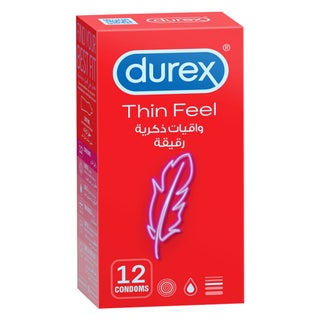 Durex Feel Thin Condoms, Pack of 12's