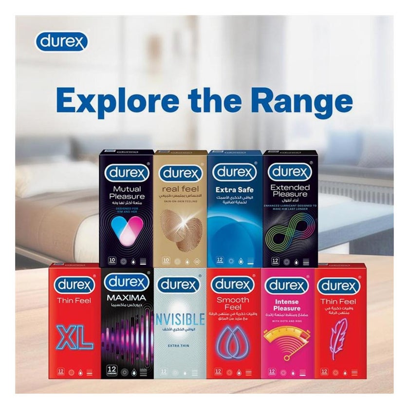Durex Feel Thin Condoms, Pack of 12's