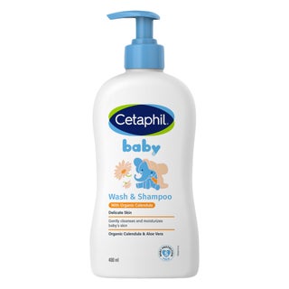 Cetaphil Baby Gentle Foaming Wash and Shampoo With Organic Calendula, Unscented, 400ml
