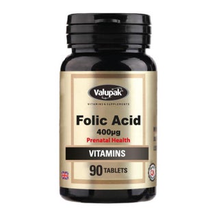 Valupak Folic Acid 400mcg Tablets, Pack of 90's