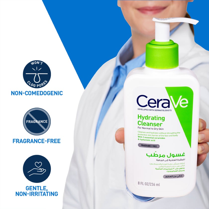 CeraVe Hydrating Cleanser For Normal To Dry Skin 236ml
