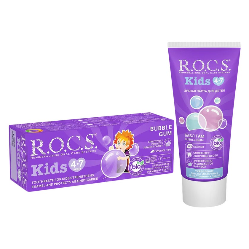 R.O.C.S. Kids 4-7 Bubble Gum Toothpaste 35ml