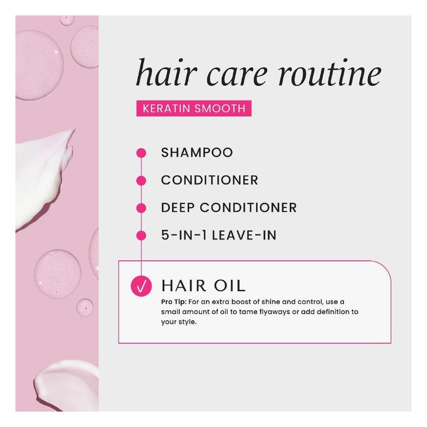 Hask Keratin Protein Smoothing Shine Hair Oil Treatment 18ml