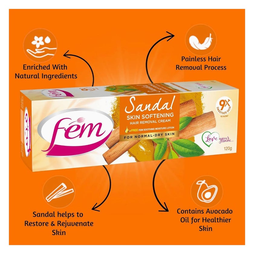 Fem Hair Removal Cream Sandal 120g
