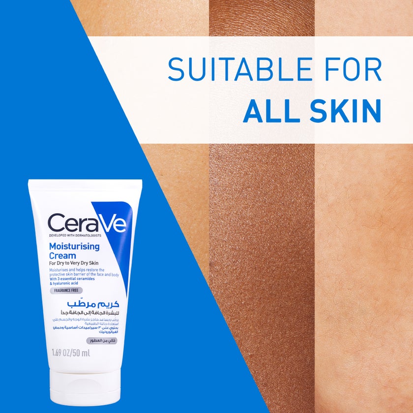 CeraVe Fragrance Free Moisturising Cream For Dry Skin 50ml