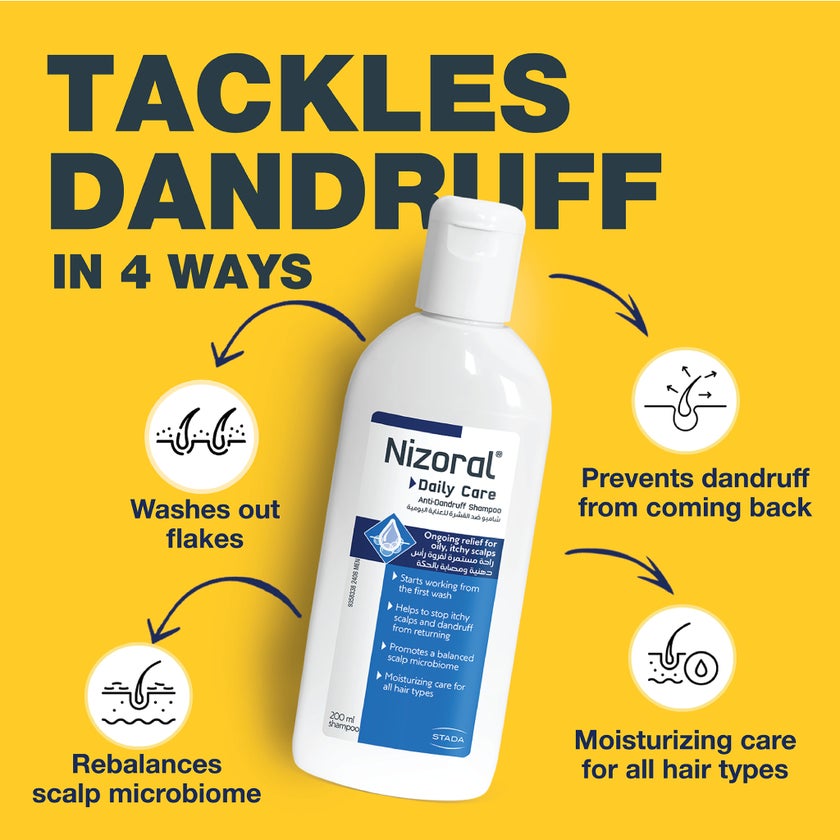Nizoral Daily Care Anti Dandruff Shampoo For Oily Scalp 200ml 