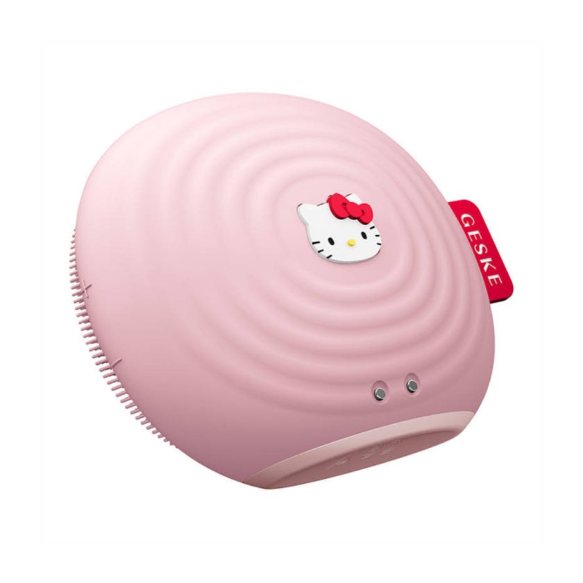 Geske Hello Kitty SmartAppGuided 4-in-1 Sonic Facial Brush In Pink Color For Deep Cleansing & Anti-Aging Massage