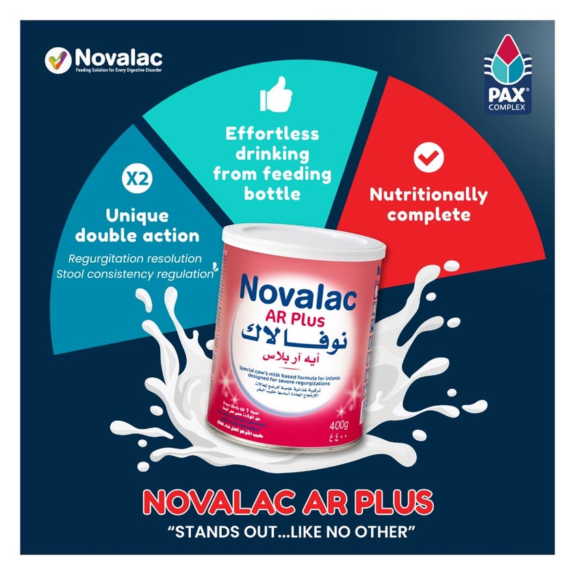 Novalac AR Plus Anti Regurgitation Infant Milk Formula For 0 To 12 Months 400g