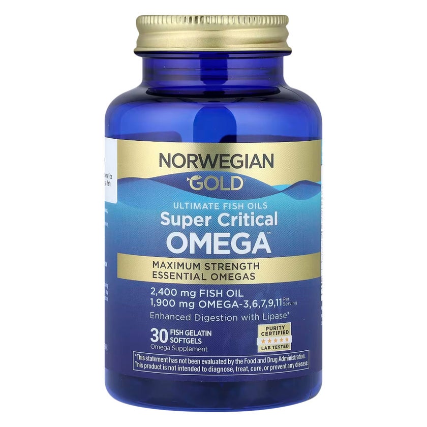 Renew Life Super Critical Omega Fish Oil Softgels, Pack of 30's