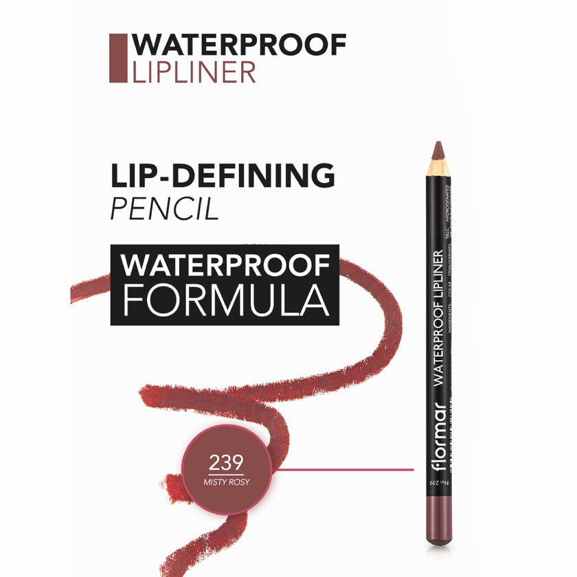 Flormar Waterproof Lipliner Pencil - Shade 239 Misty Rose