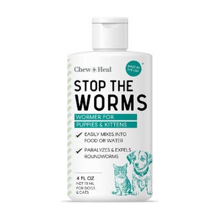 Chew + Heal Stop The Worms Oral Liquid For Puppies & Kittens 118ml