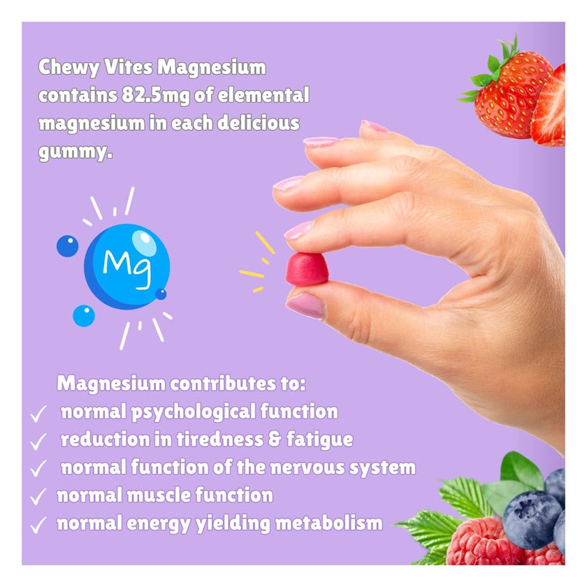 Chewy Vites Adults Magnesium Gummies, Pack of 60's